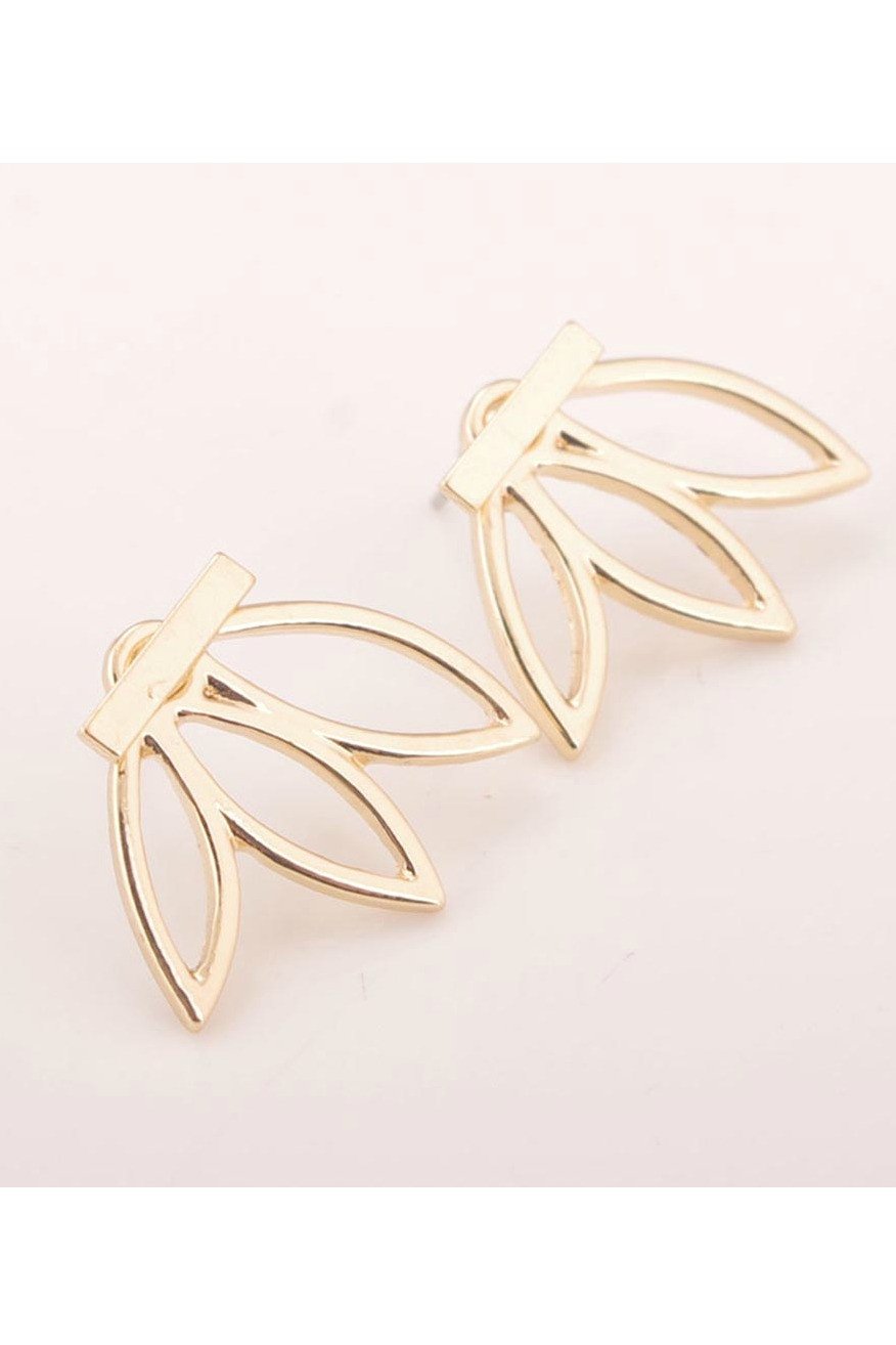 Gold Lotus Earrings