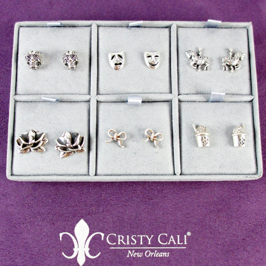 6-Pair Stud Earrings