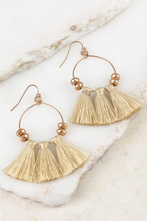 Ivory Tassel Earrings Shop Simply Me Boutique Shop SMB