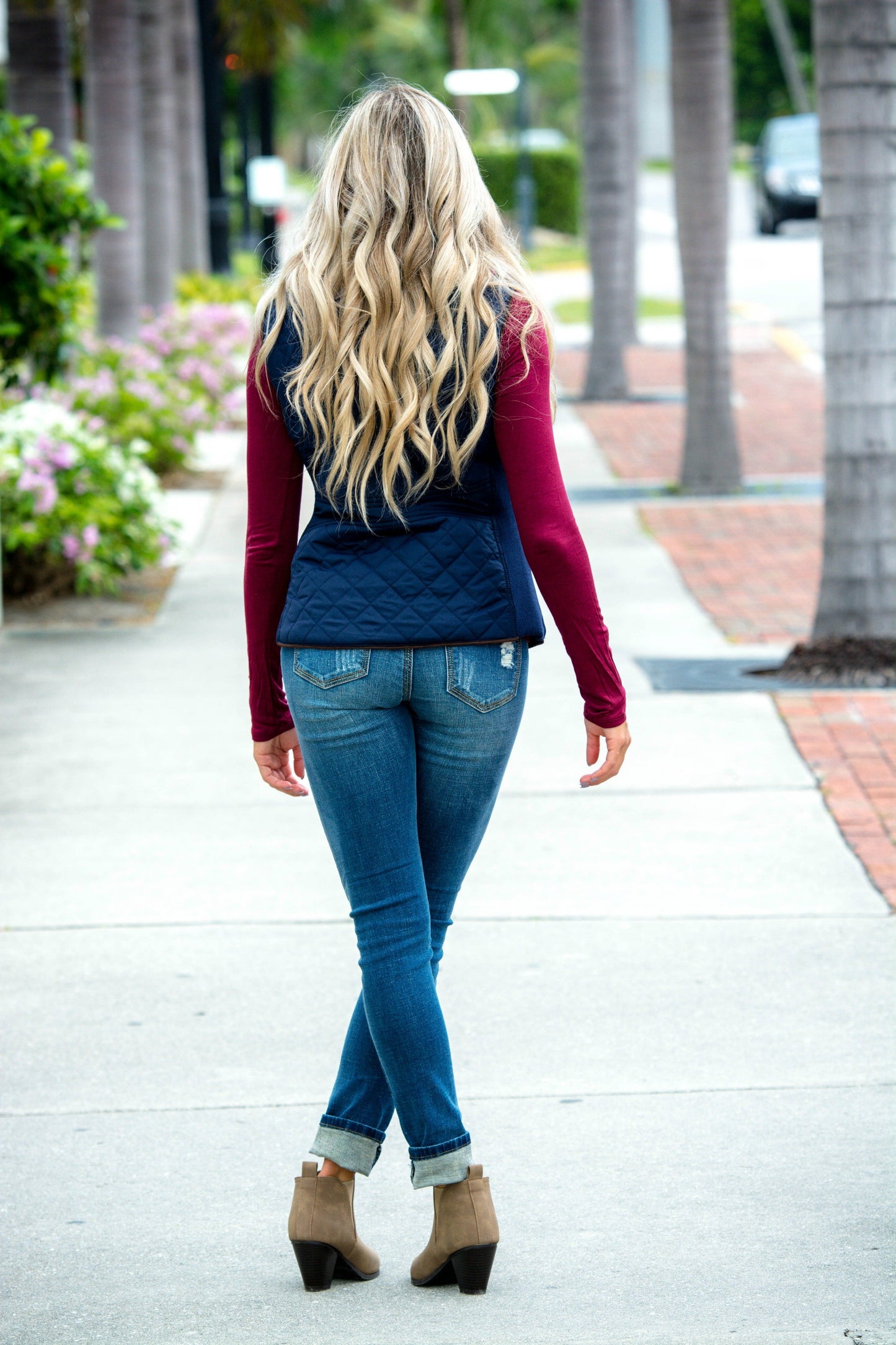 College Prep Navy Blue Quilted Vest