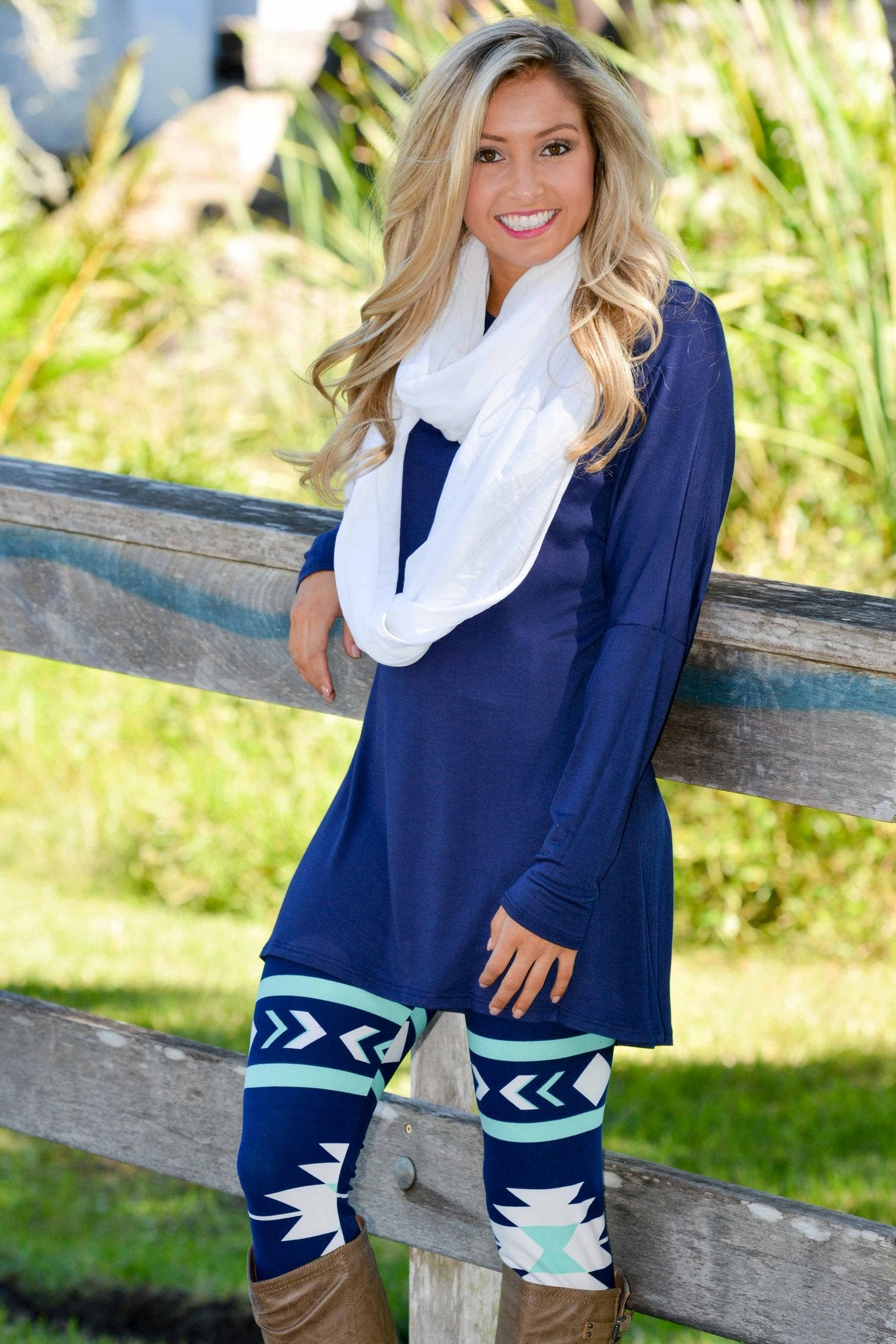 High Hopes Navy Blue Tunic Top Shop Simply Me Boutique