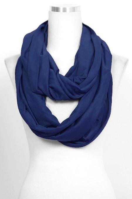 Navy Blue Solid Infinity Scarf Shop Simply Me Boutique