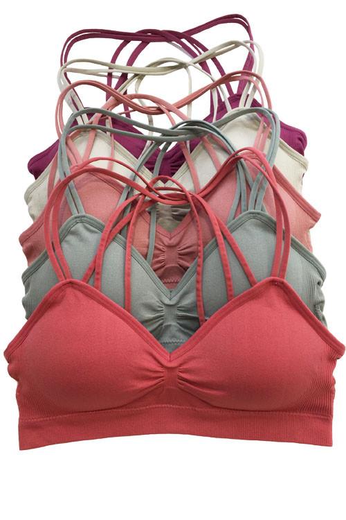 Pop of Color Bra Top Strappy Shop Simply Me Boutique Shop SMB