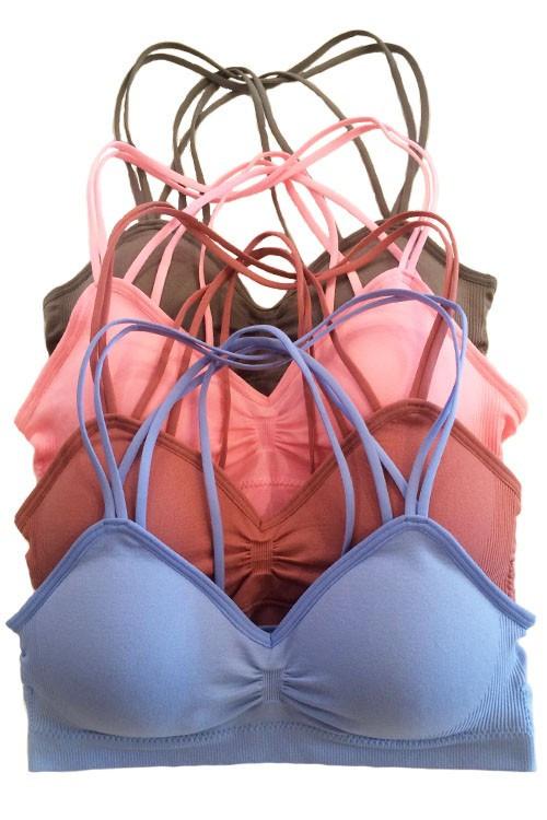 Pop of Color Bra Top Strappy Shop Simply Me Boutique Shop SMB