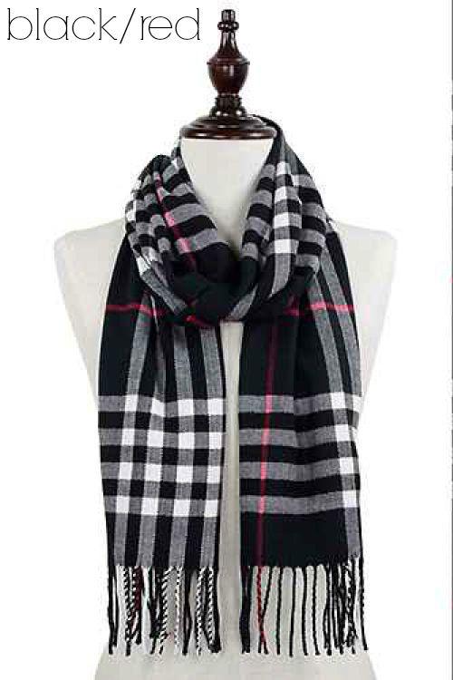 Soft Plaid Scarf Tan Black Navy Red Shop Simply Me Boutique