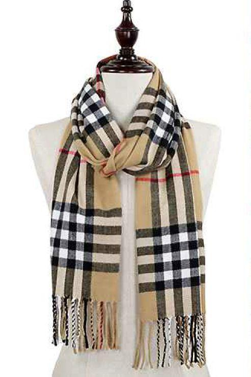 Soft Plaid Scarf Tan Black Navy Red Shop Simply Me Boutique