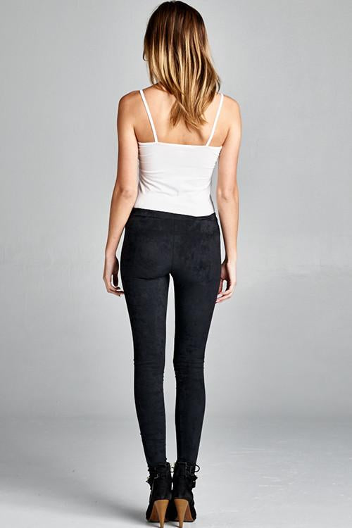 Black Faux Suede Leggings Shop Simply Me Boutique