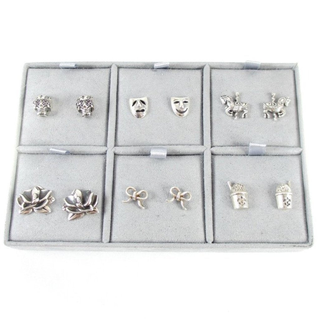 6-Pair Stud Earrings