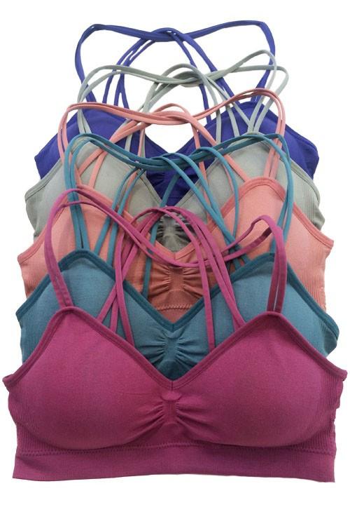 Pop of Color Bra Top Strappy Shop Simply Me Boutique Shop SMB