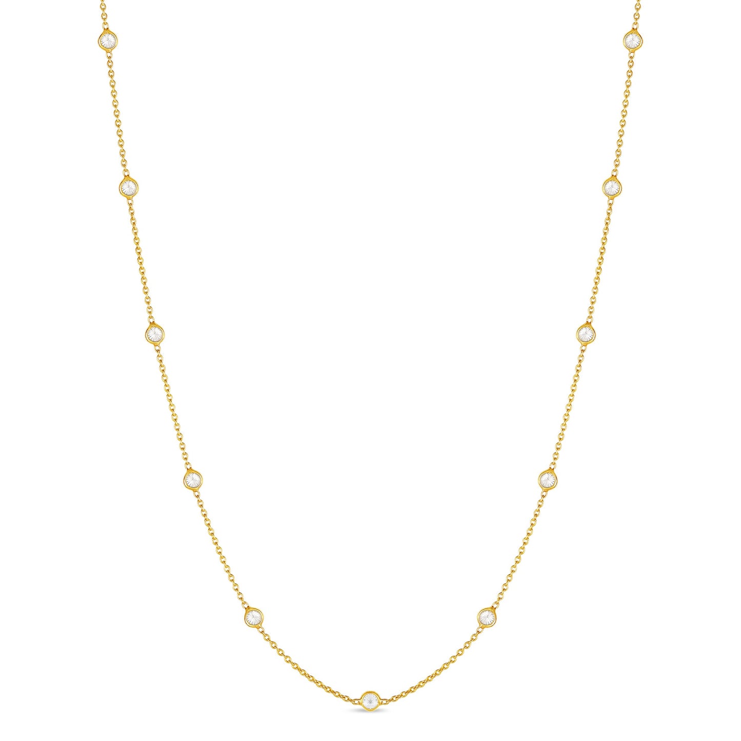 18K Yellow Gold & Diamond Necklace