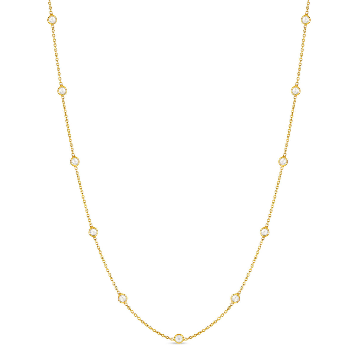 18K Yellow Gold & Diamond Necklace