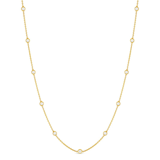 18K Yellow Gold & Diamond Necklace