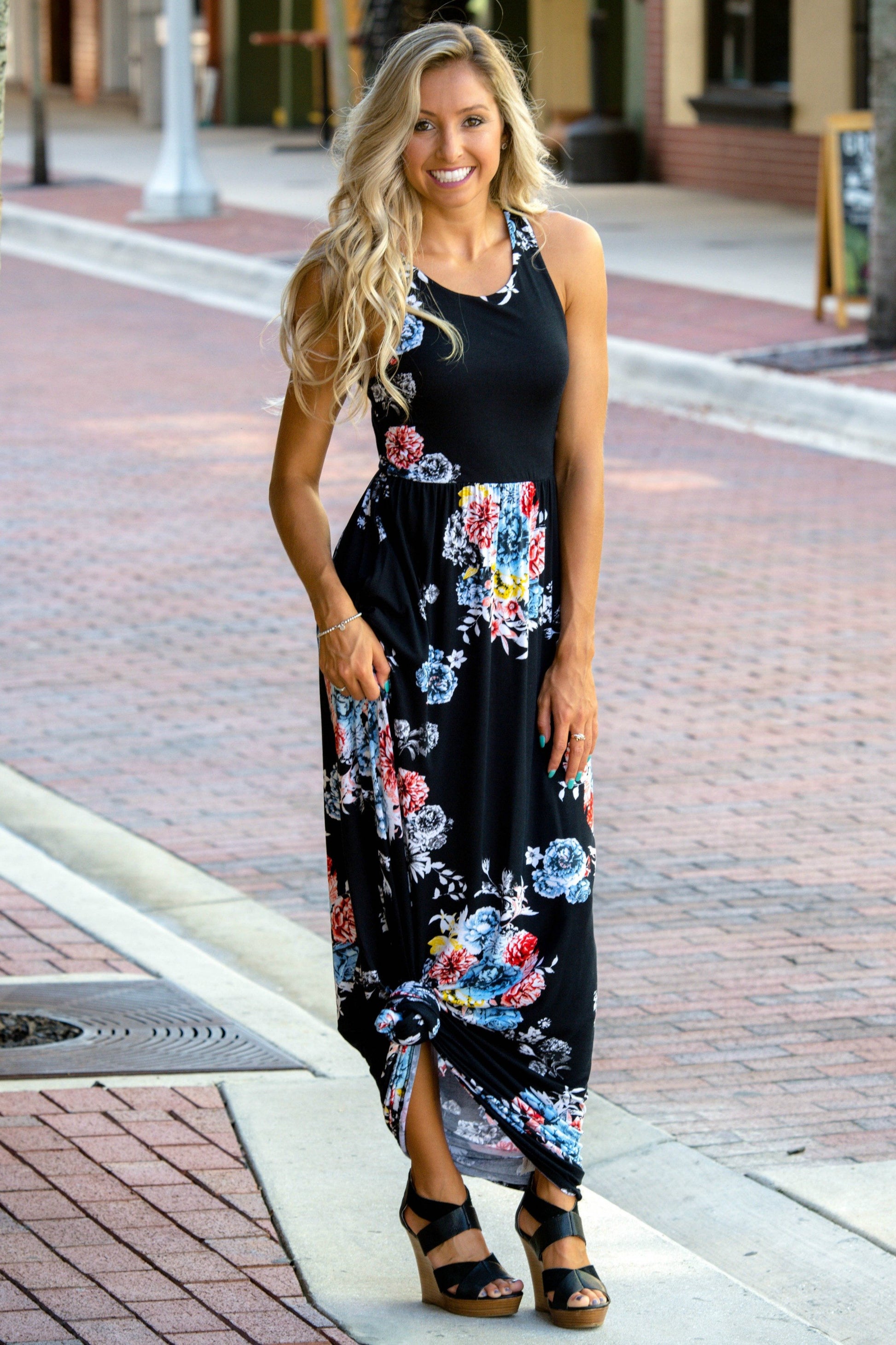 Midnight Dream Black Floral Maxi Dress Shop Simply Me Boutique Shop