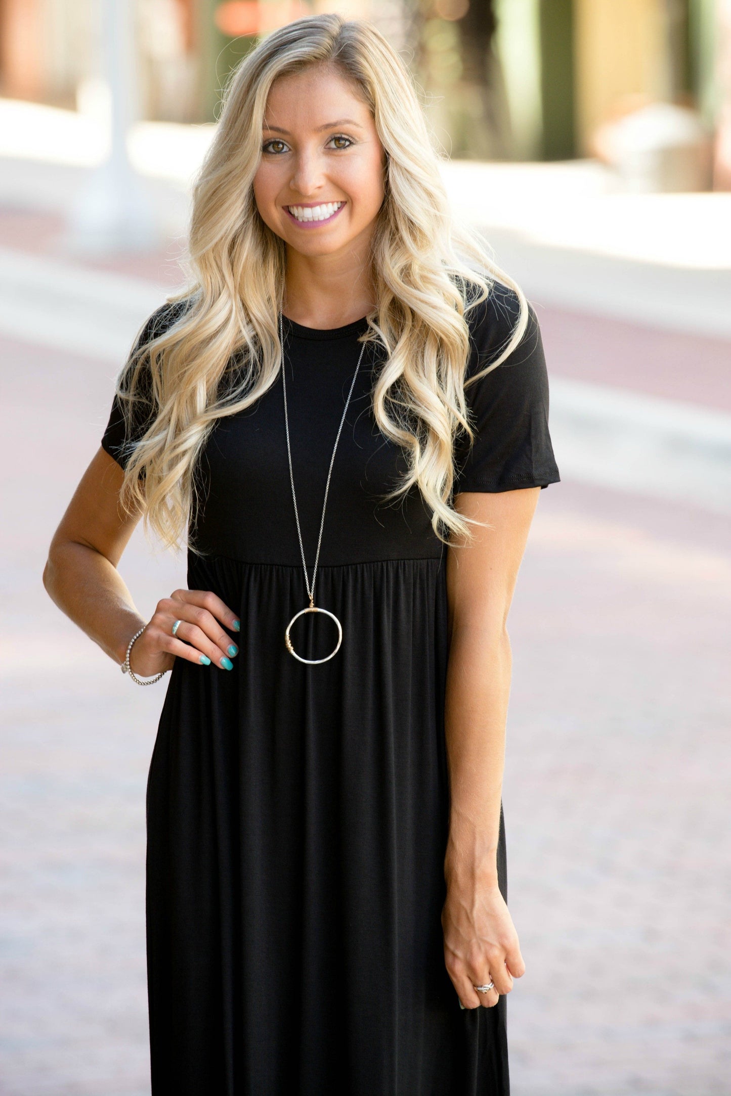 On My Way Black Short Sleeve Maxi Dress Shop Simply Me Boutique Shop