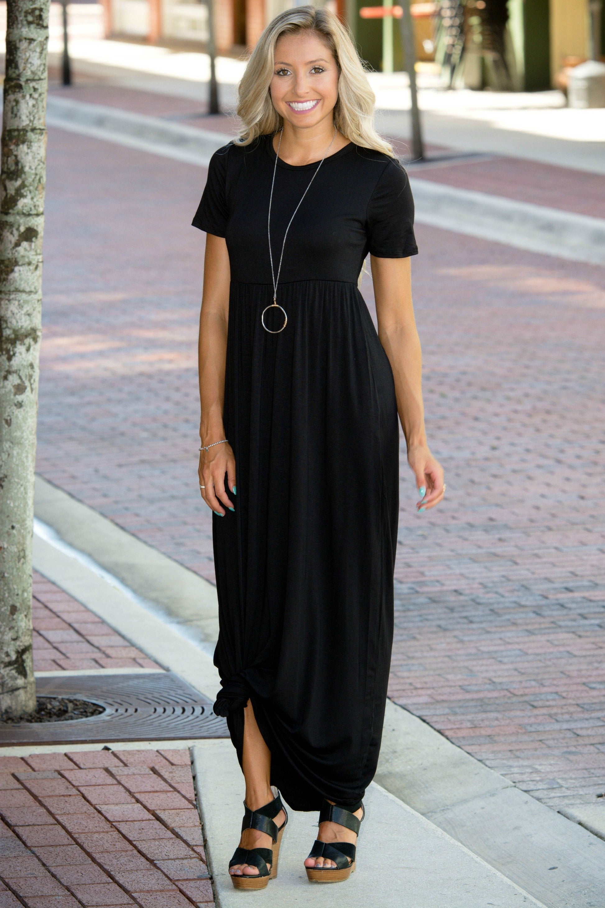 On My Way Black Short Sleeve Maxi Dress Shop Simply Me Boutique Shop