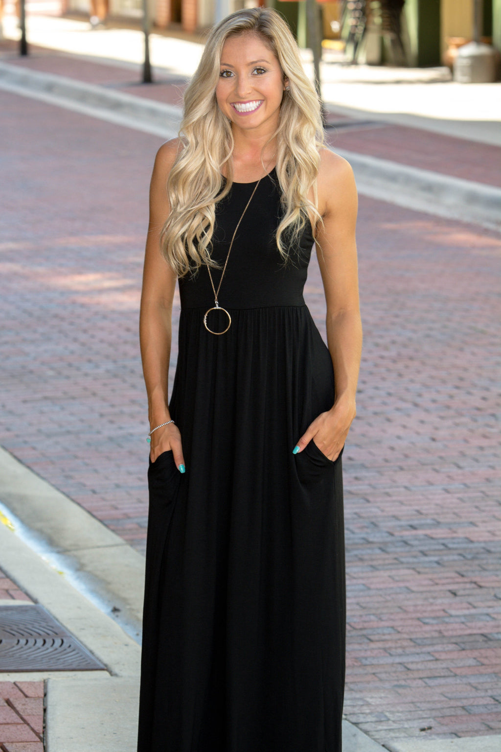Classic Black Maxi Dress Shop Simply Me Boutique Shop SMB