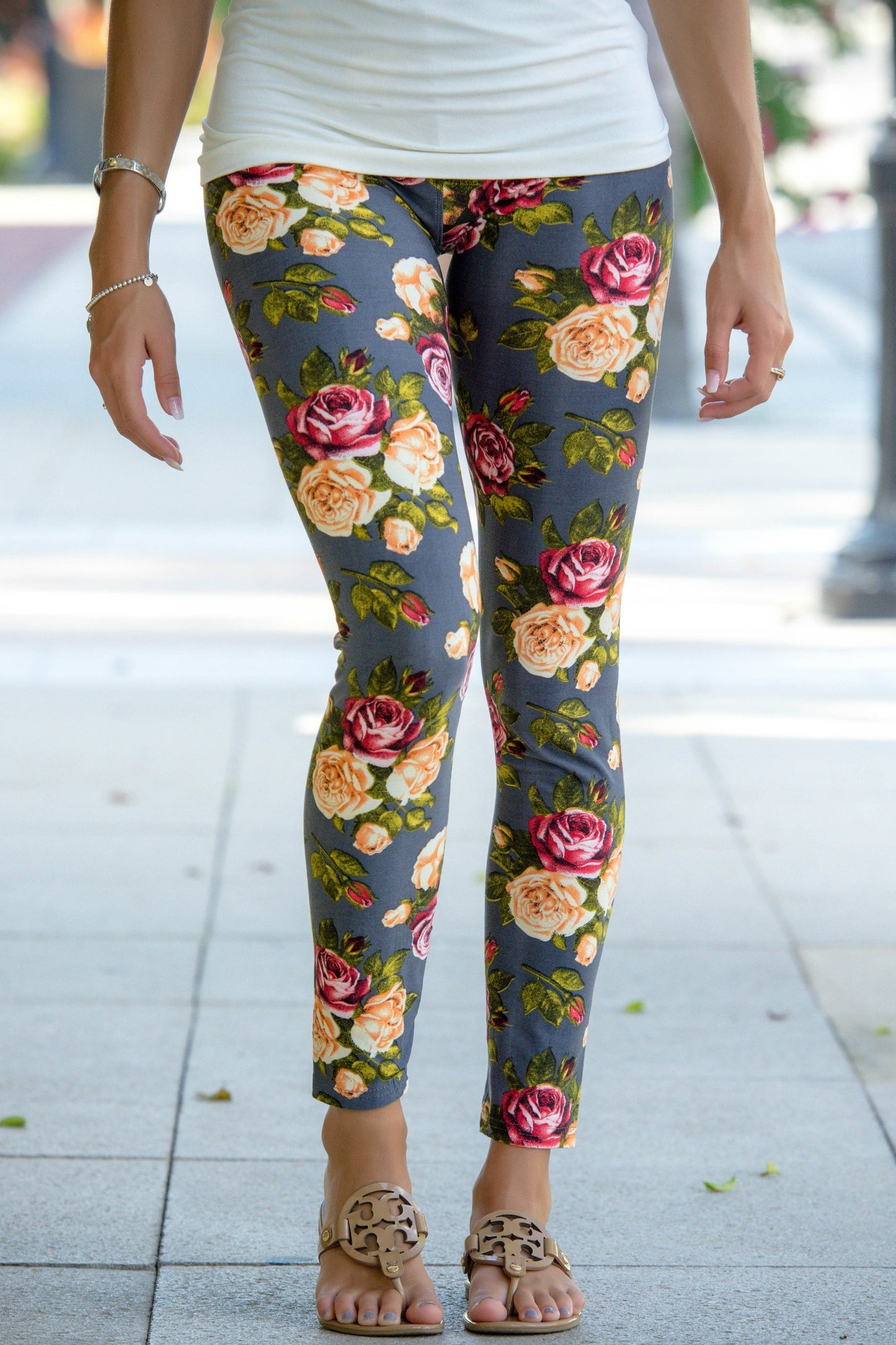 Floral Print Soft Leggings Shop Simply Me Boutique