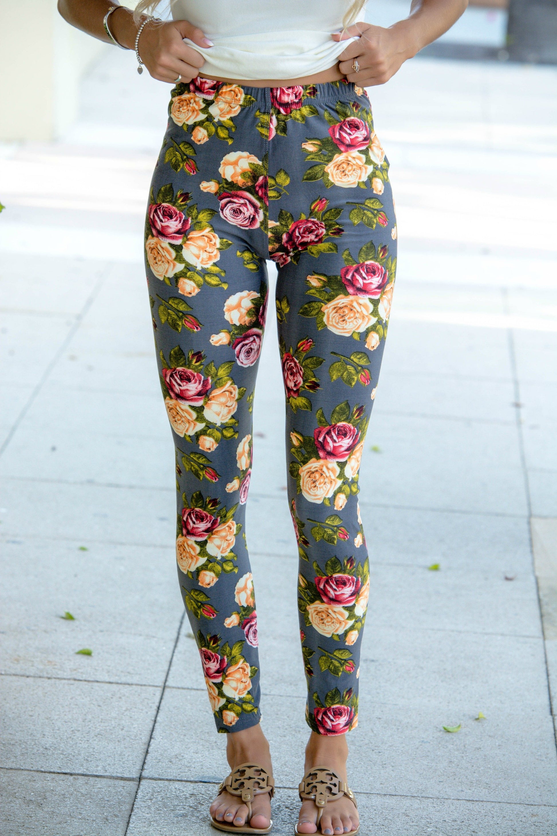 Floral Print Soft Leggings Shop Simply Me Boutique