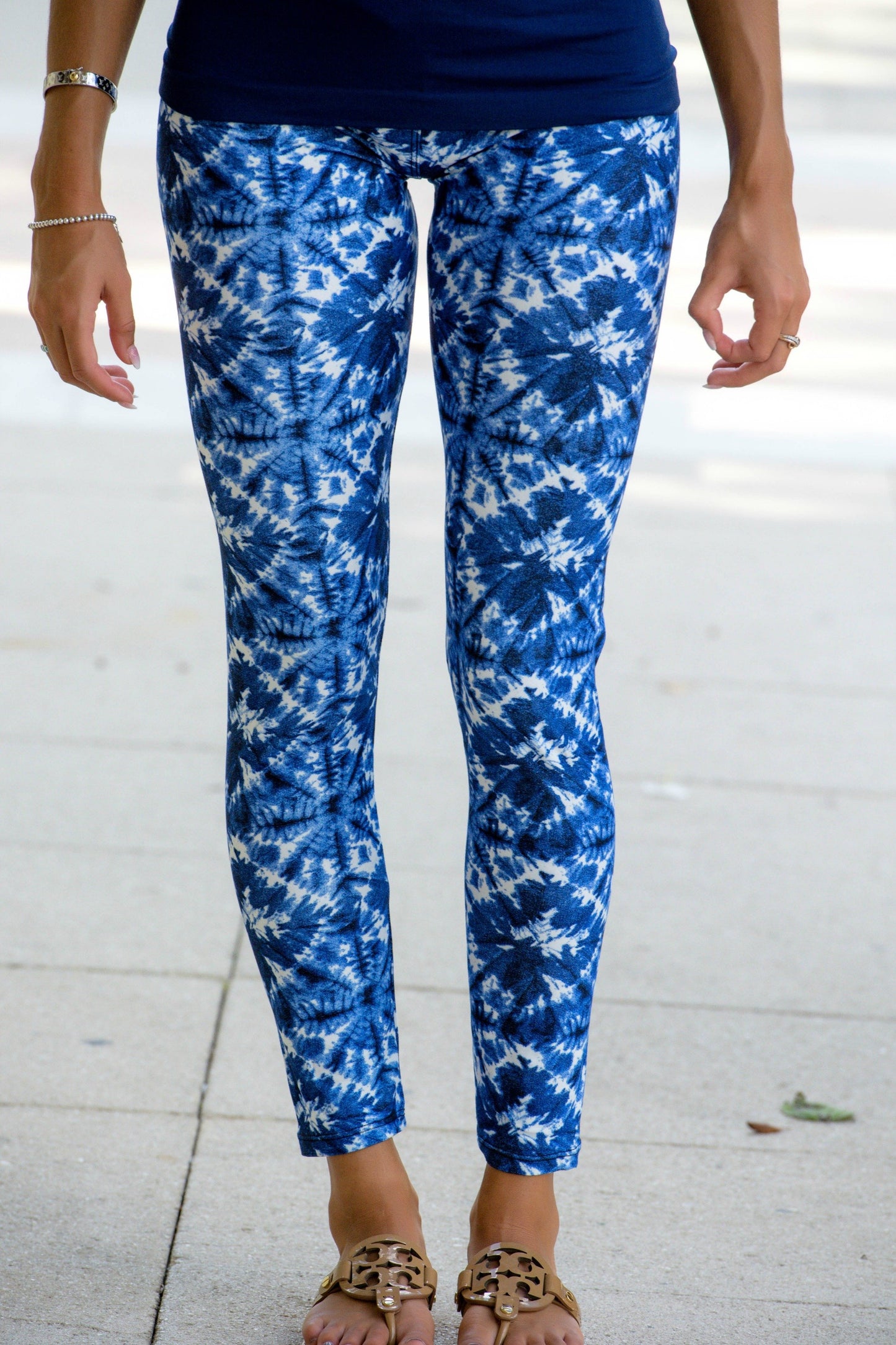 Blue Kaleidoscope Leggings Shop Simply Me Boutique Shop SMB
