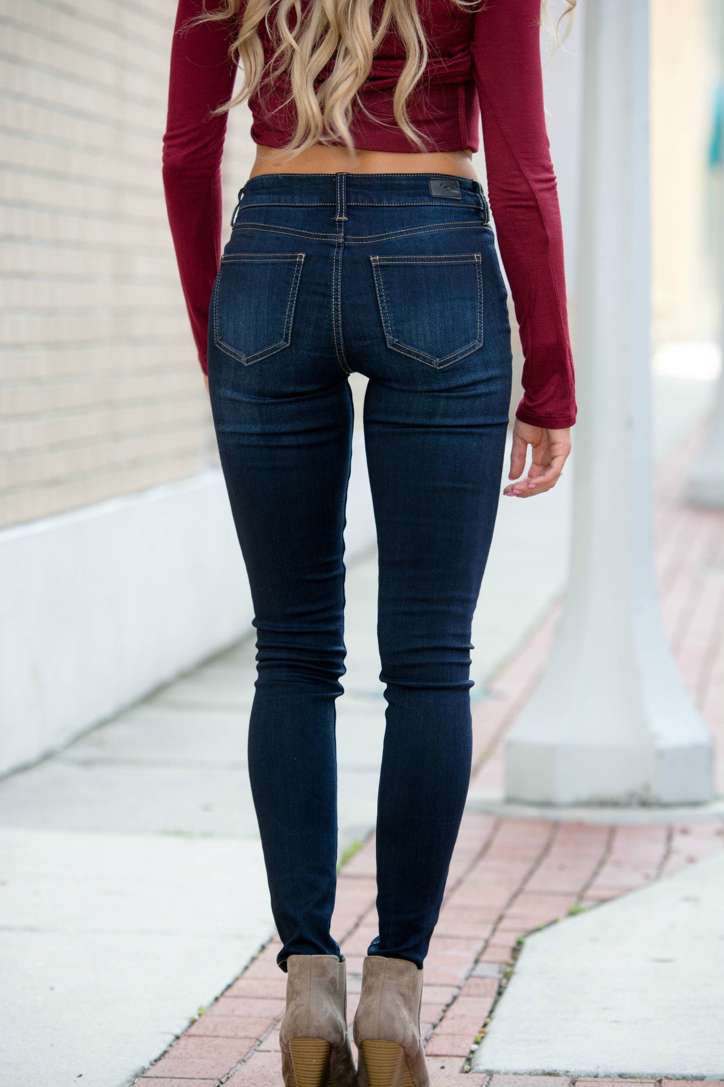 Blue Jean Baby Dark Wash Skinny Jeans Shop Simply Me Boutique Shop SMB