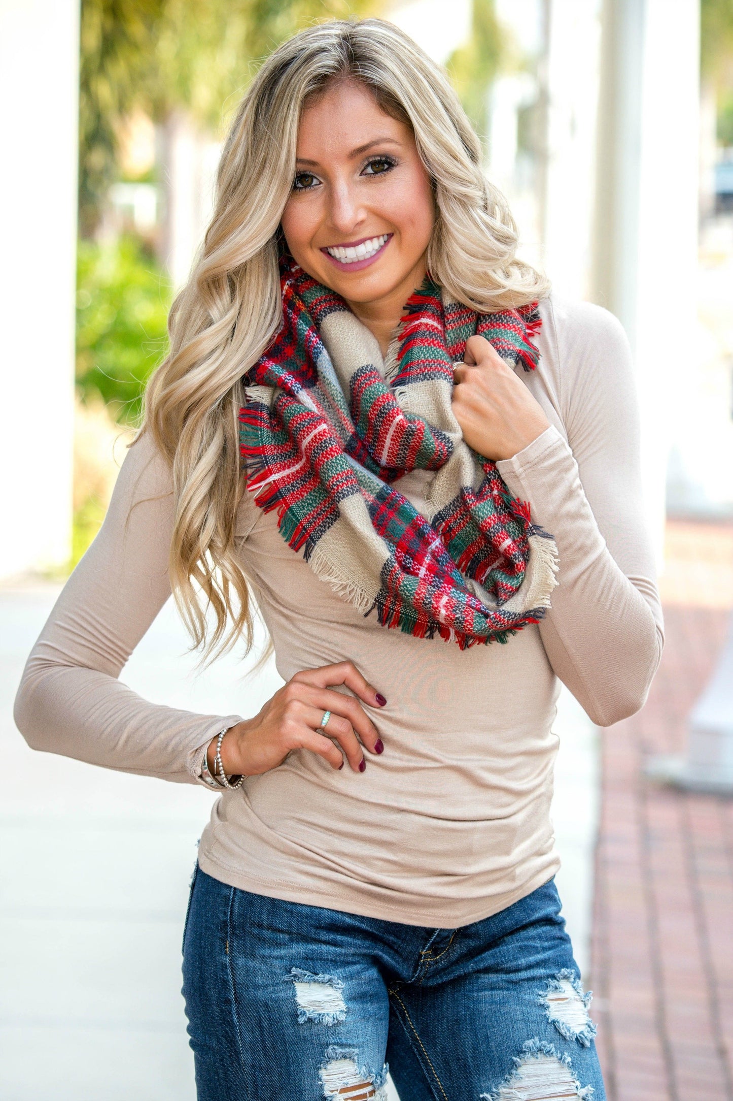 Basic Long Sleeve Khaki Top Shop Simply Me Boutique Shop SMB