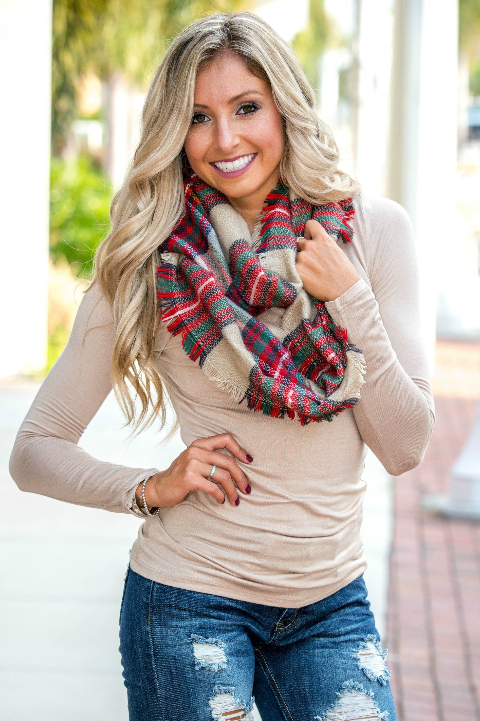 Basic Long Sleeve Khaki Top Shop Simply Me Boutique Shop SMB