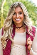 Burgundy O Ring Gold Suede Choker Necklace Shop Simply Me Boutique