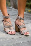 Carlos by Carlos Santana Taupe Block Heel Sandals Shop Simply Me Boutique
