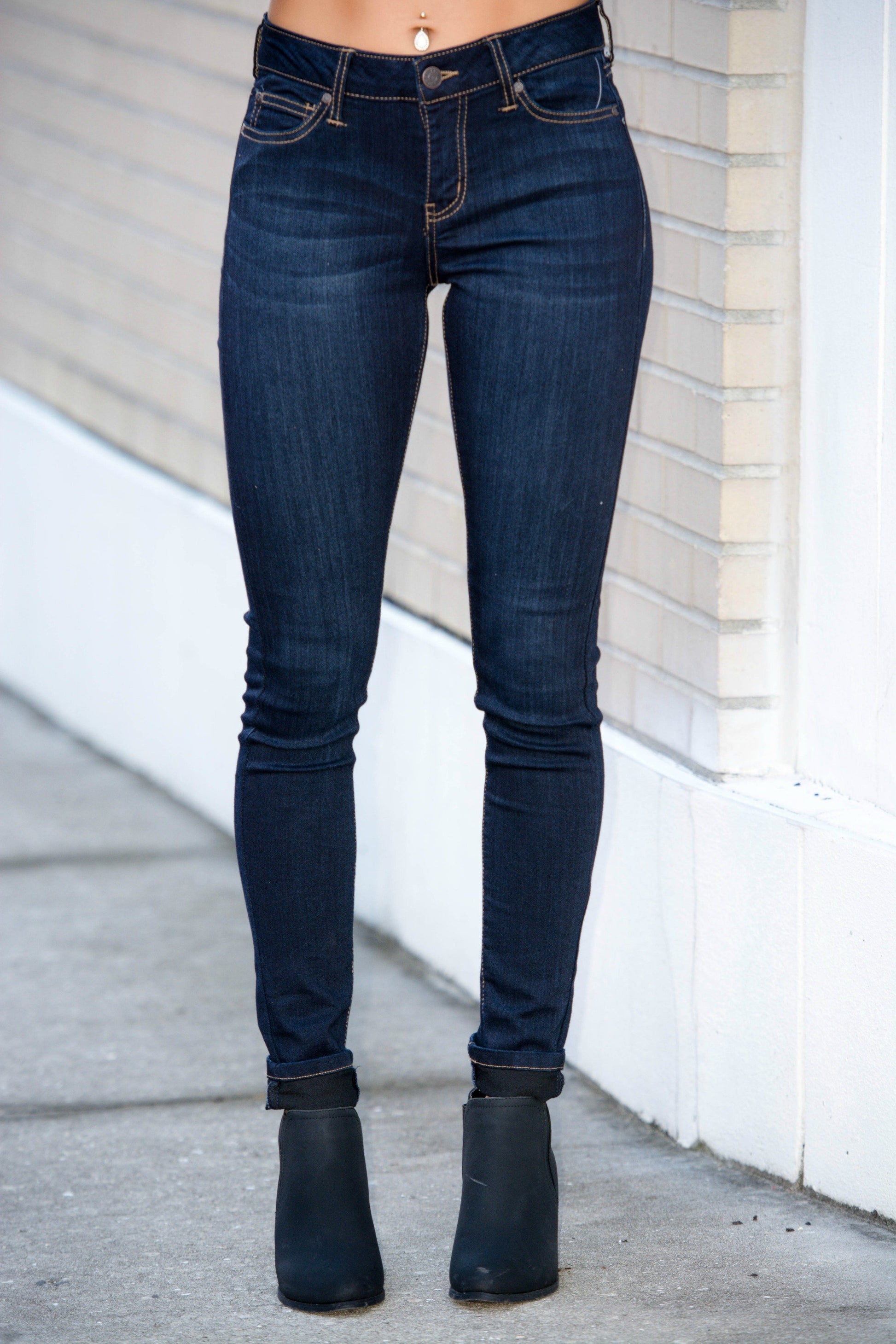 Blue Jean Baby Dark Wash Skinny Jeans Shop Simply Me Boutique Shop SMB