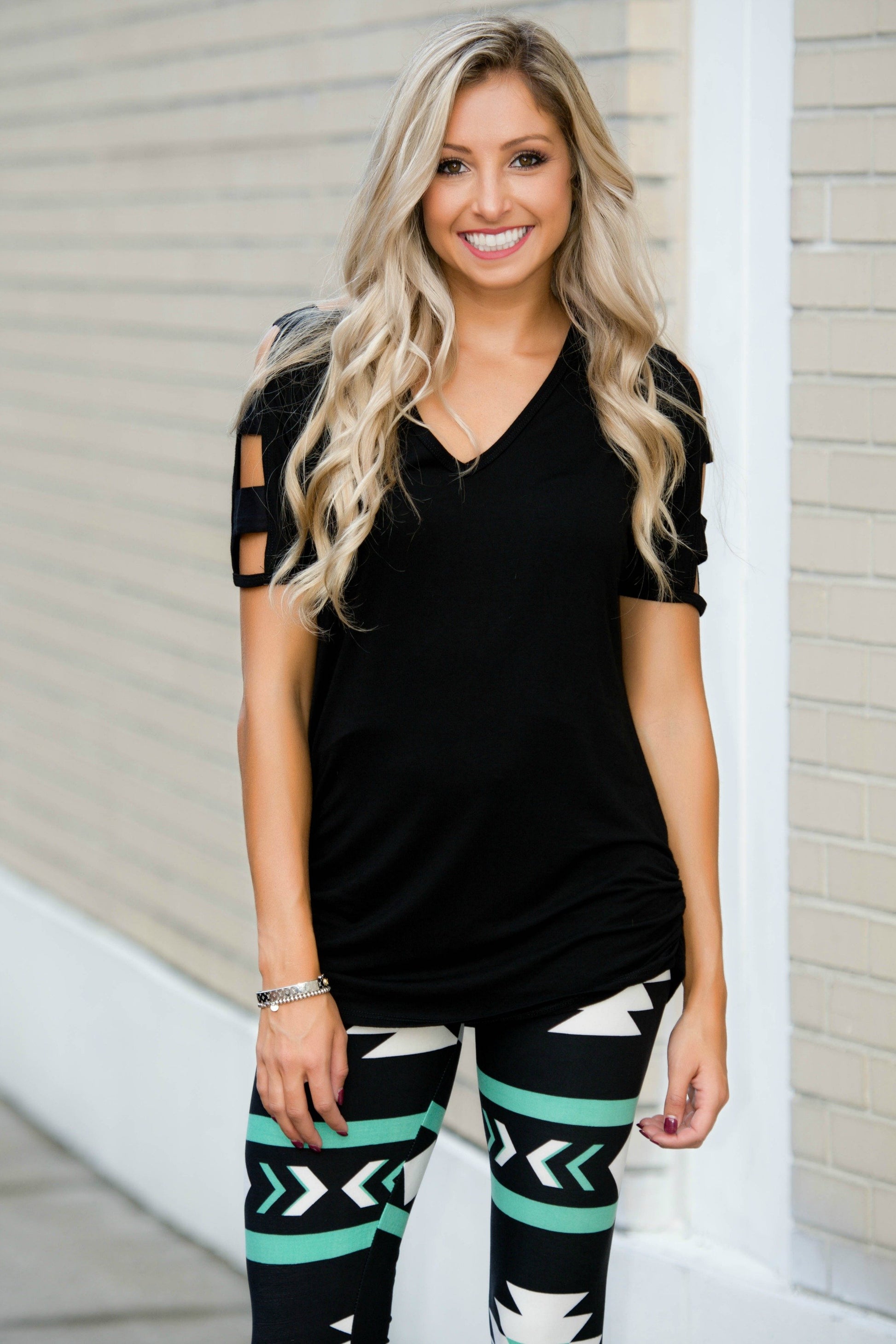Cut It Out Top Black Top Shop Simply Me Boutique Shop SMB ME Iowa