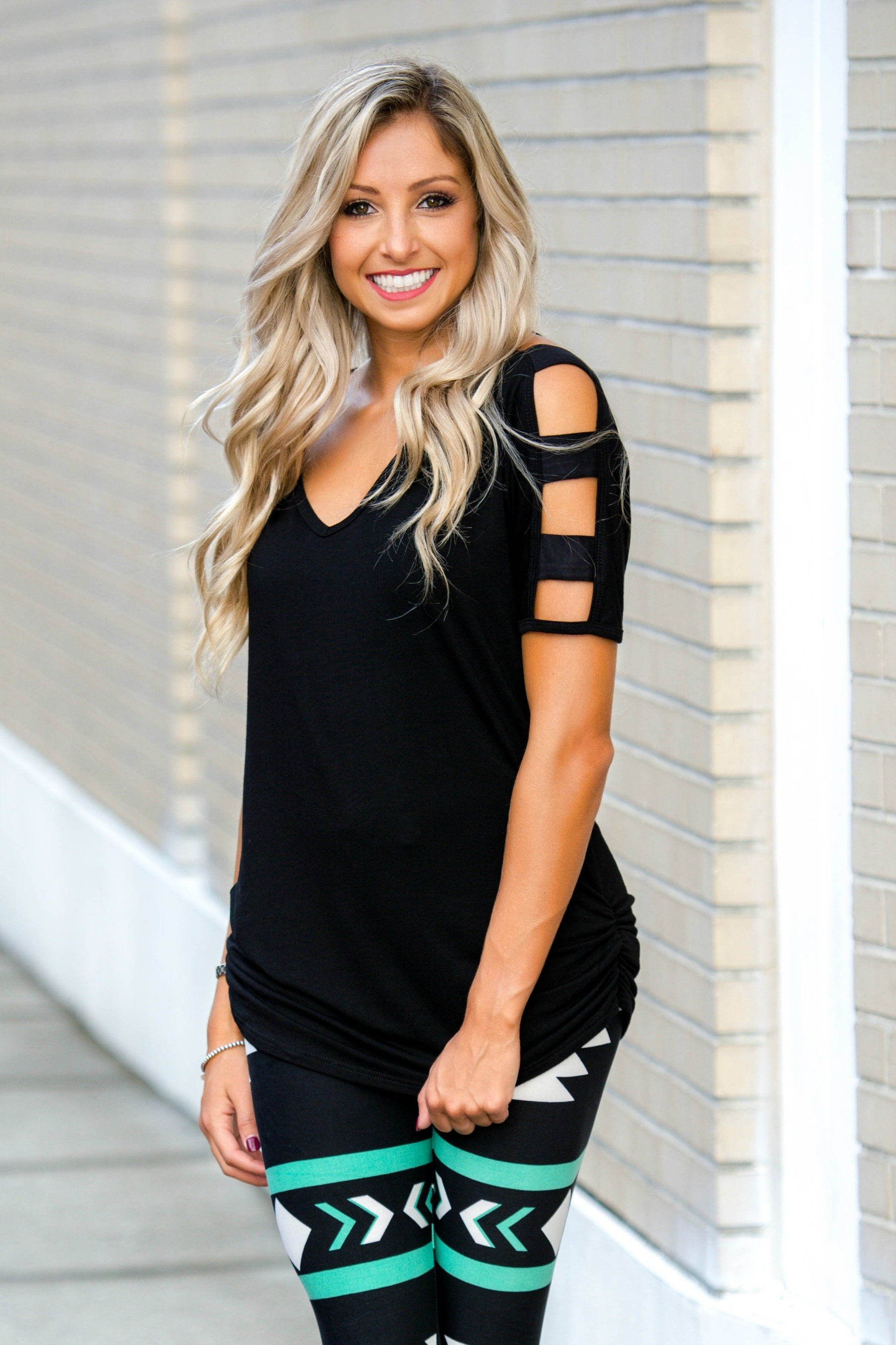 Cut It Out Top Black Top Shop Simply Me Boutique Shop SMB ME Iowa
