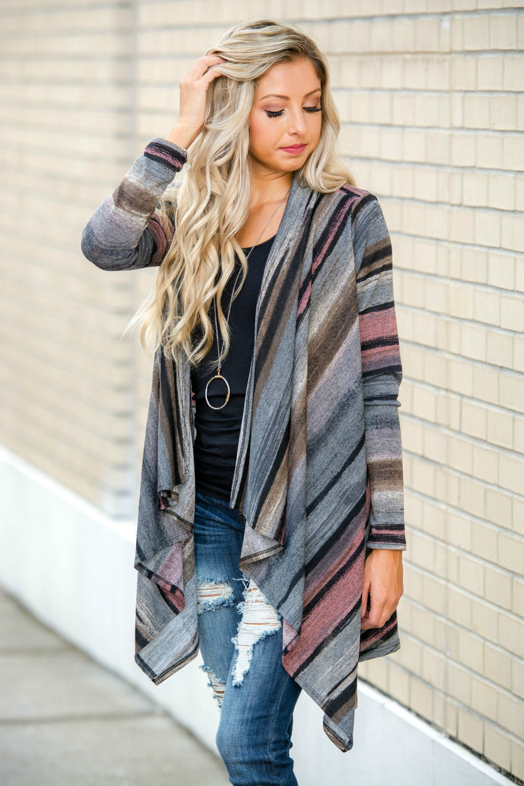 Season's Best Draped Front Cardigan Shop Simply Me Boutique SMB