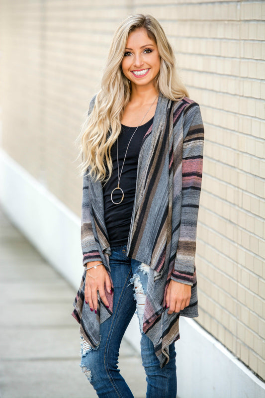 Season's Best Draped Front Cardigan Shop Simply Me Boutique SMB