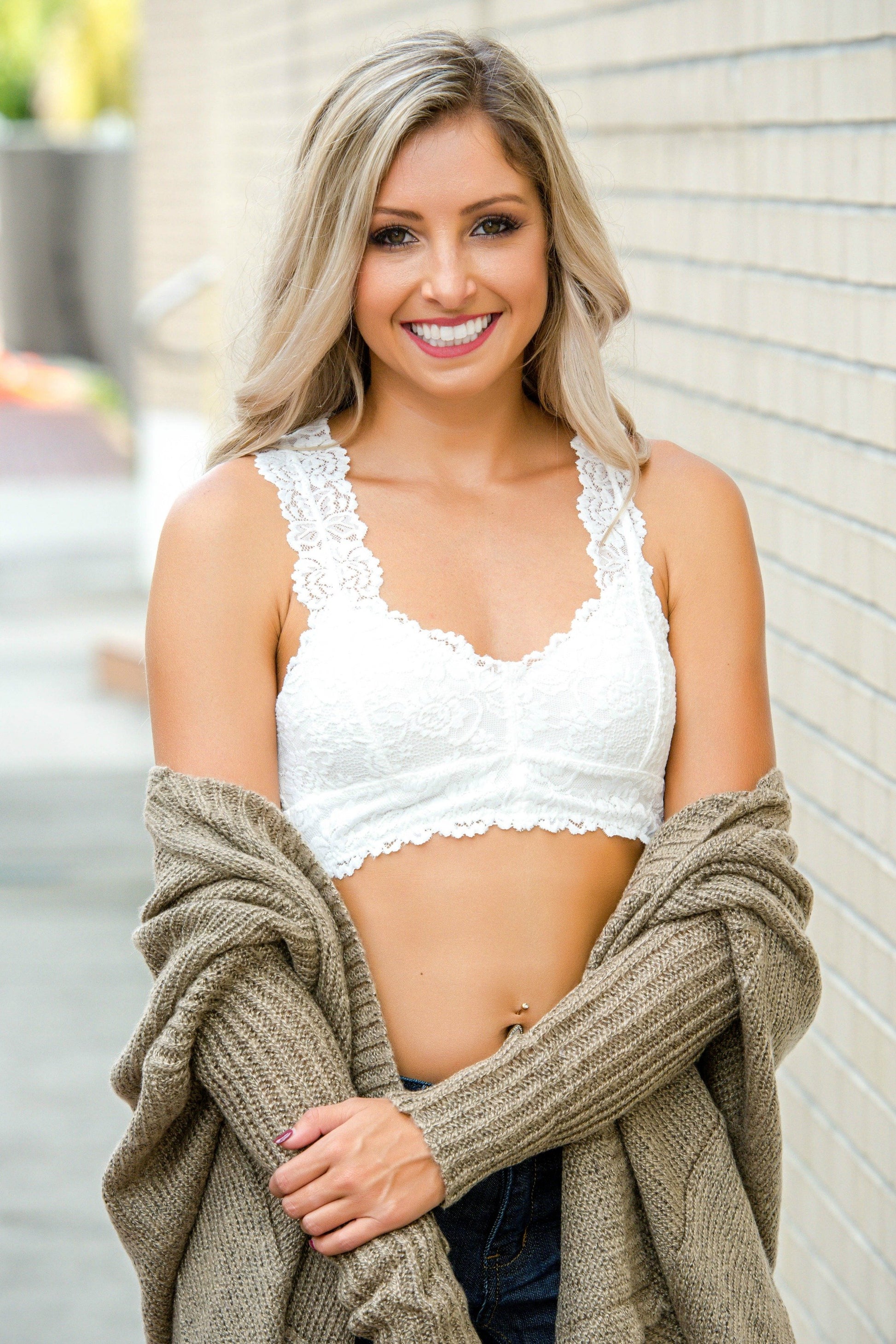 Gorgeous White Lace Bralette Shop Simply Me Boutique SHop SMB