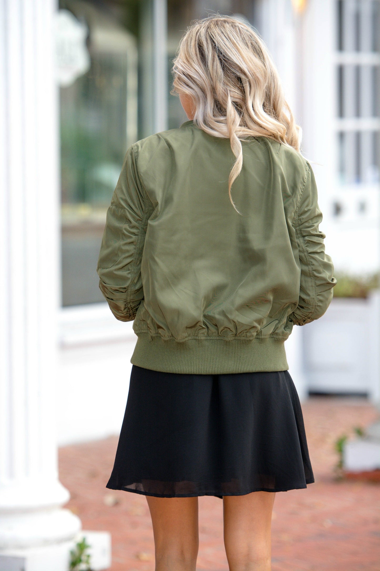 Olive Green Bomber Jacket Shop Simply Me Boutique Shop SMB