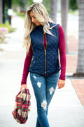 College Prep Navy Blue Quilted Vest