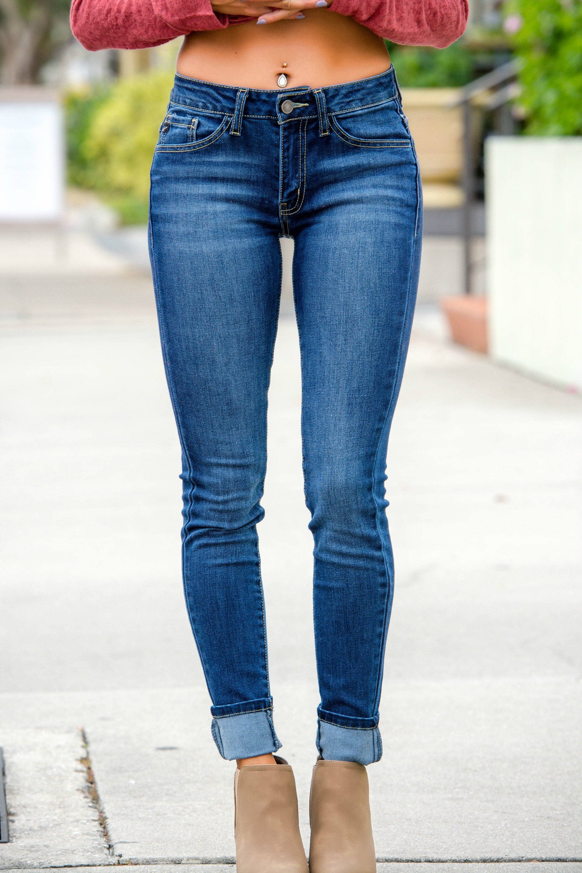 KANCAN Solid Skinny Fit Jeans Shop Simply Me Boutique Shop SMB