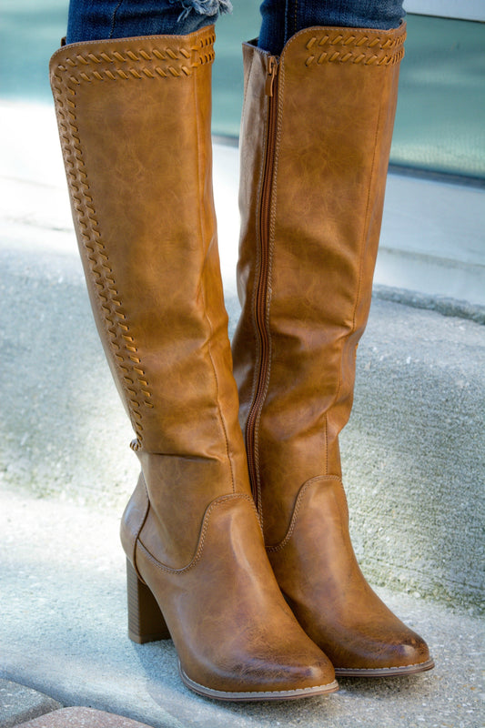 Guilty Pleasure Tan Tall Knee High Boots Shop Simply Me Boutique SMB