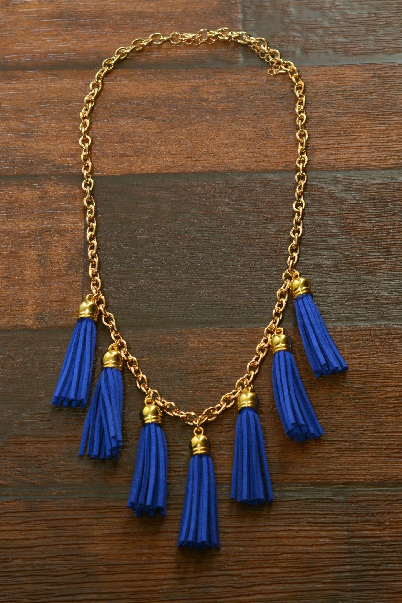 Tassel Necklaces Gold Pink Blue Shop Simply Me Boutique