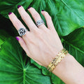 Banana Leaf Cuff Bracelet - Gold