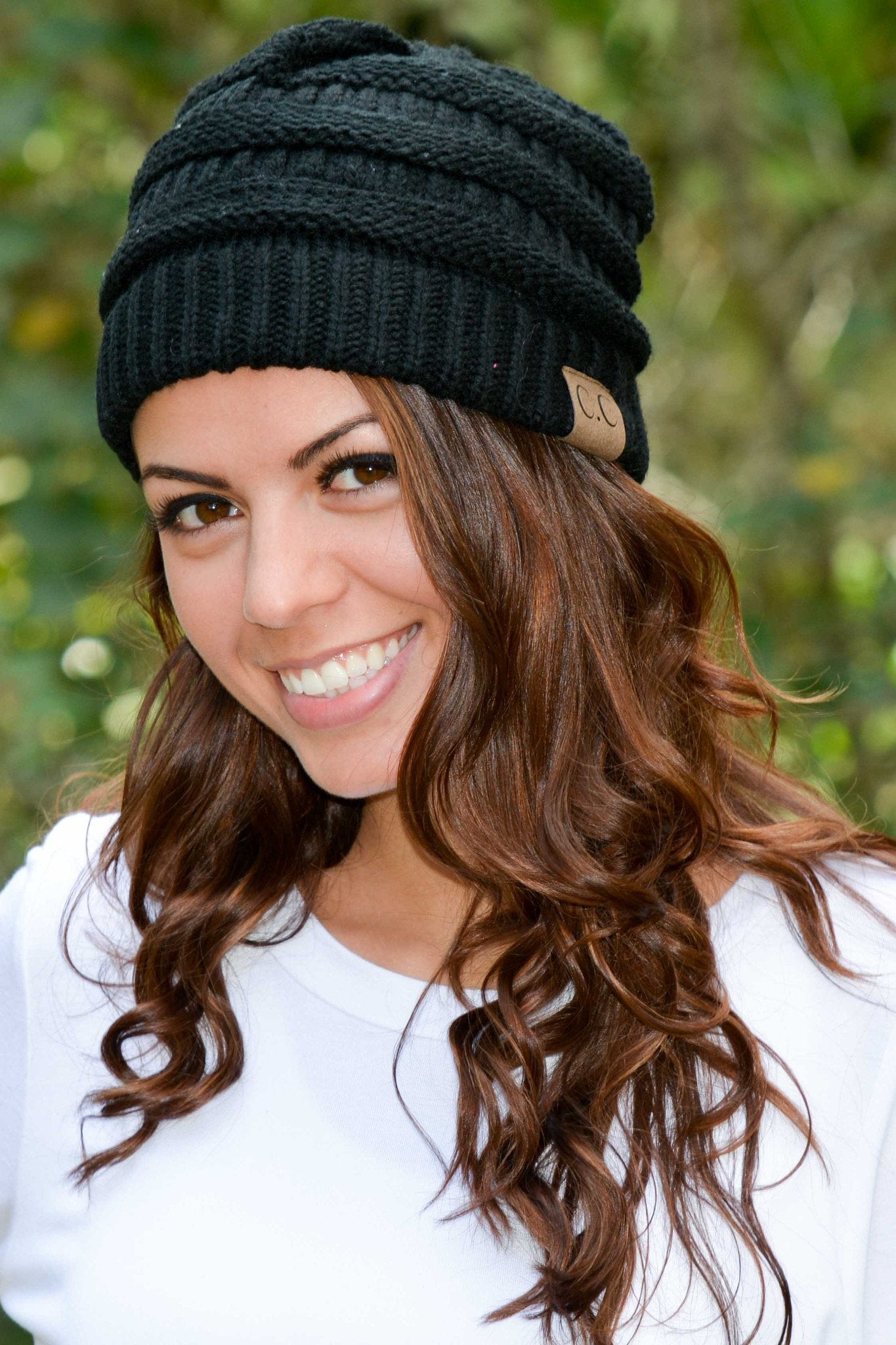 Slouchy Knit Beanie Black Shop Simply Me Boutique SMB