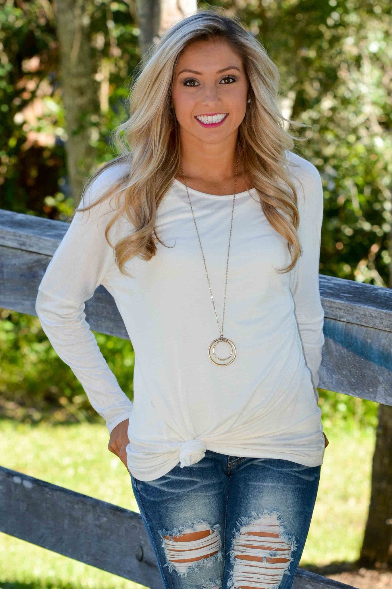 High Hopes Ivory White Tunic Dress Top Shop Simply Me Boutique