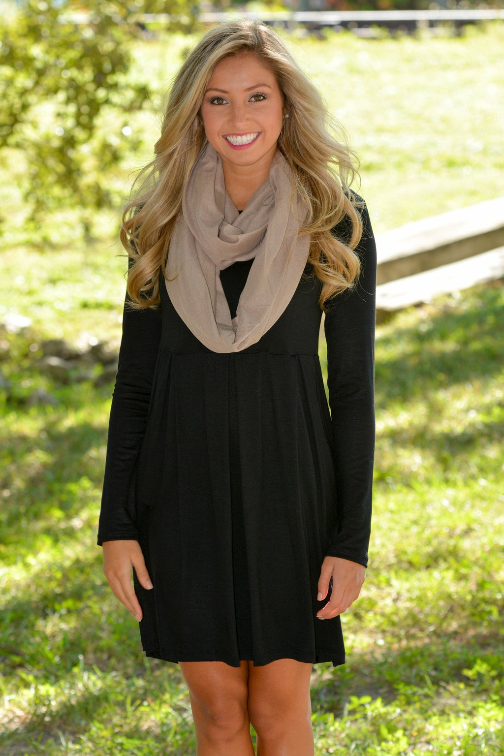 Taupe Mocha Tan Solid Infinity Scarf Shop Simply Me Boutique 