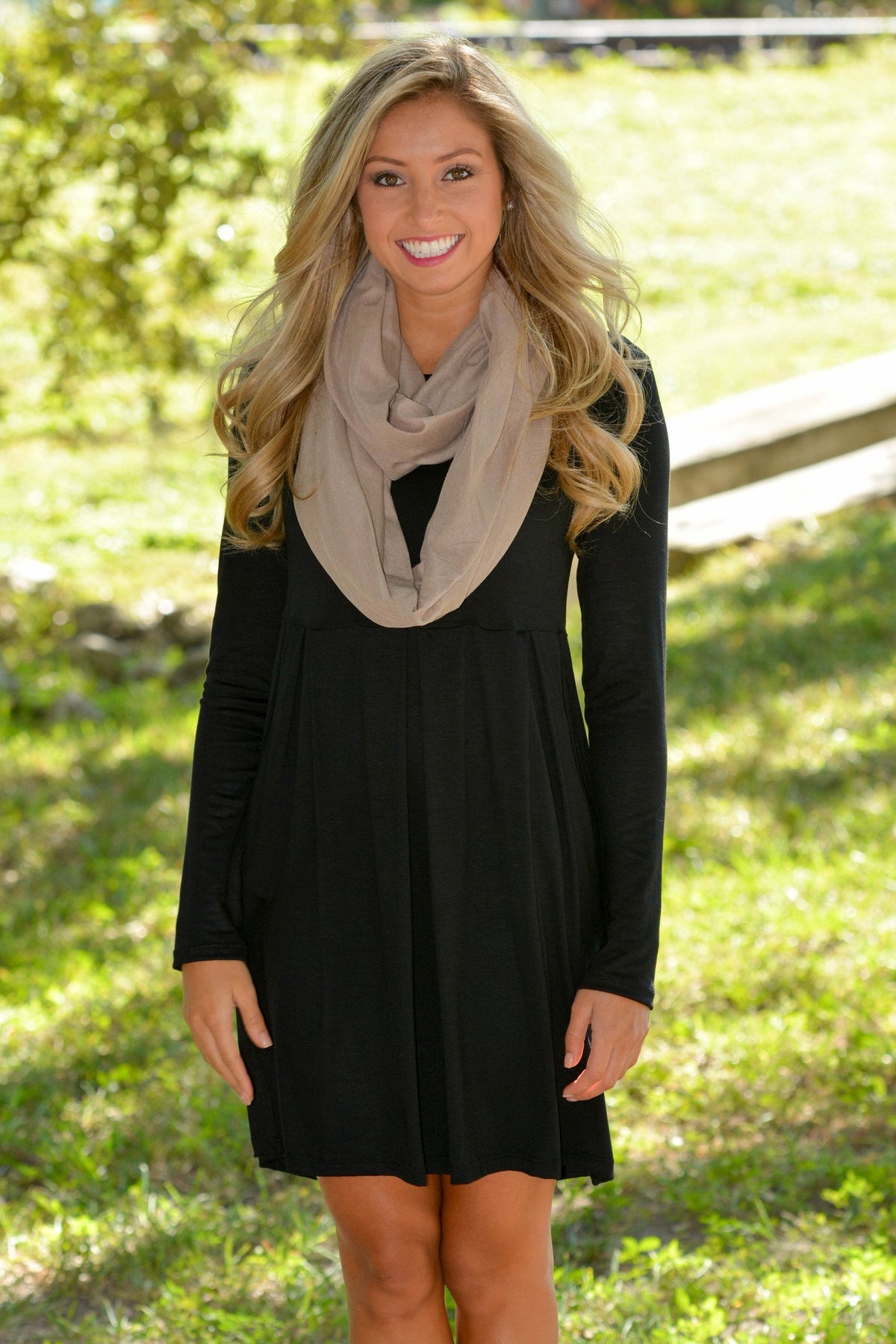 Taupe Mocha Tan Solid Infinity Scarf Shop Simply Me Boutique 