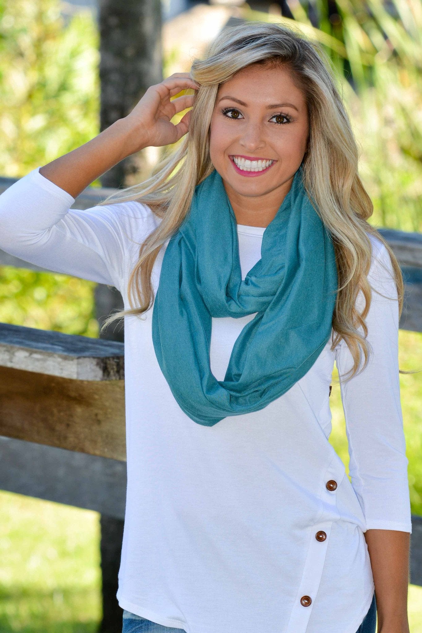 Teal Solid Infinity Scarf Shop Simply Me Boutique Shop SMB