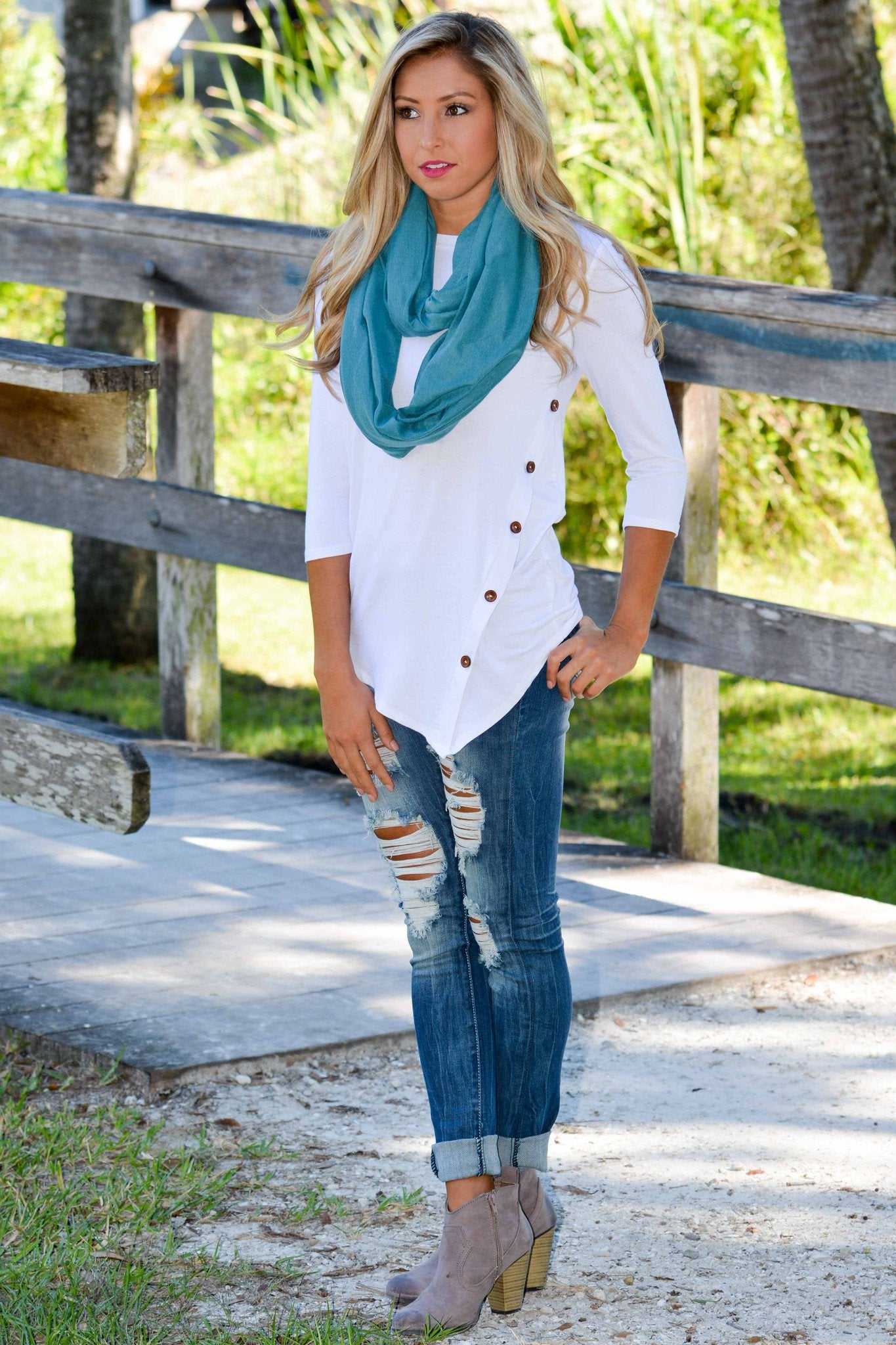 Teal Solid Infinity Scarf Shop Simply Me Boutique Shop SMB
