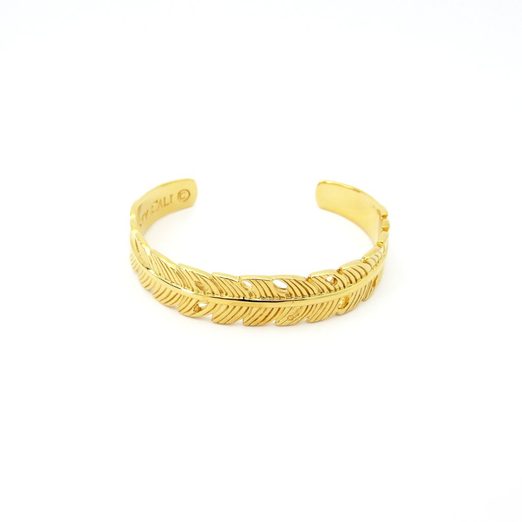 Banana Leaf Cuff Bracelet - Gold