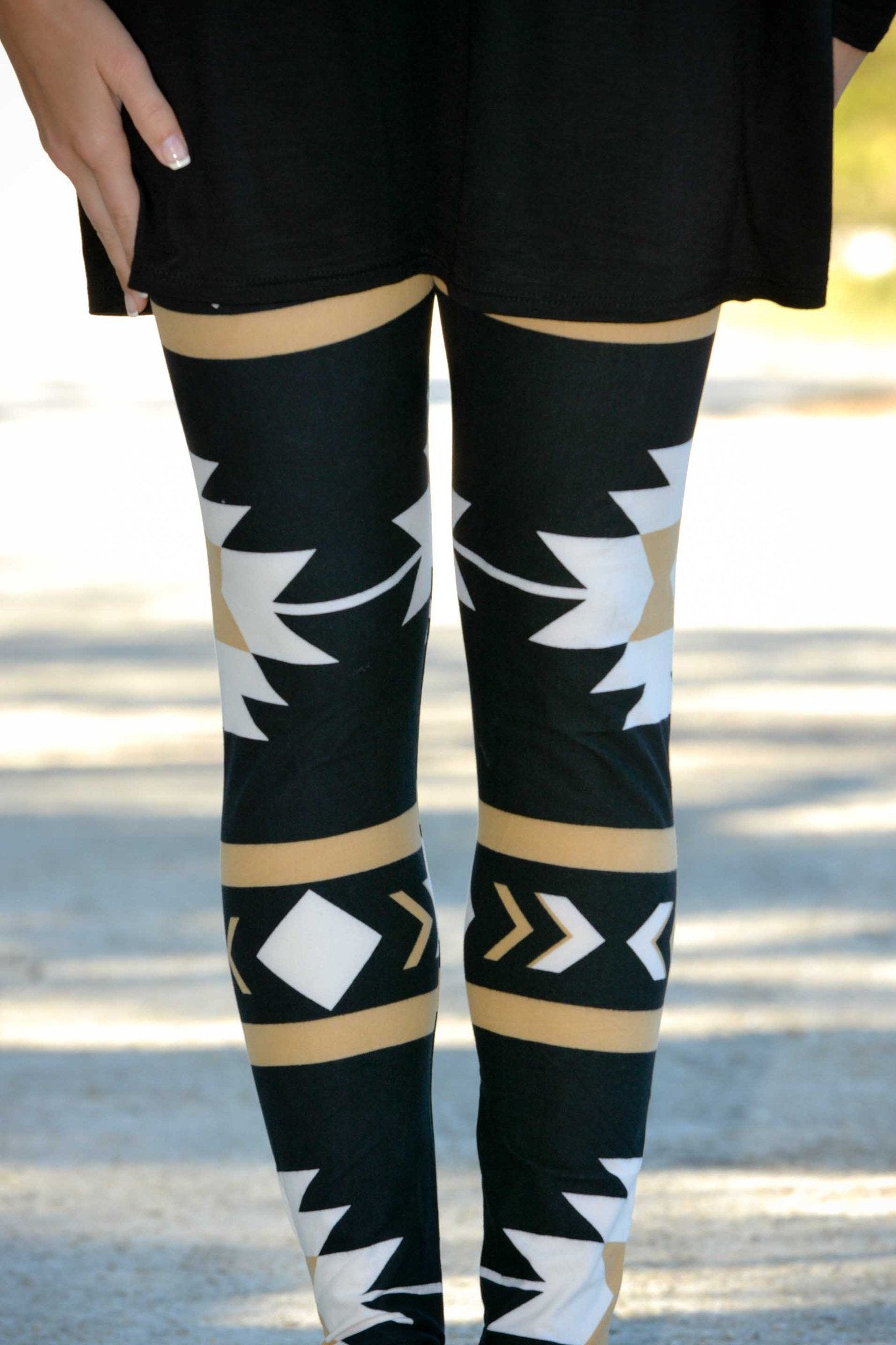 Taupe Aztec Leggings