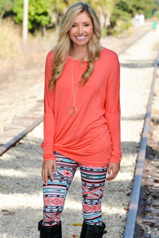 High Hopes Coral Tunic Dress Top Shop Simply Me Boutique