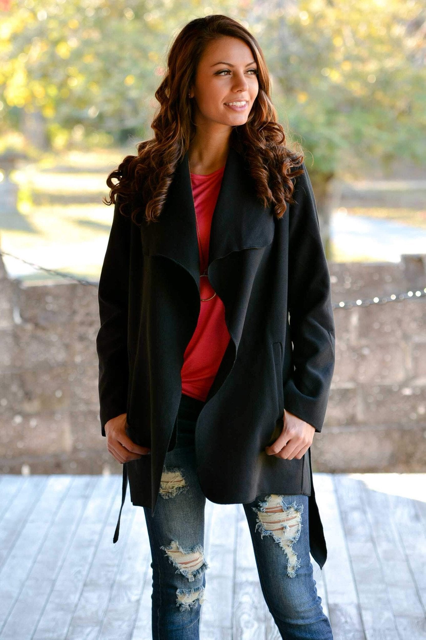 Oversized Black Every day Coat Shop Simply Me Boutique Shop SMB